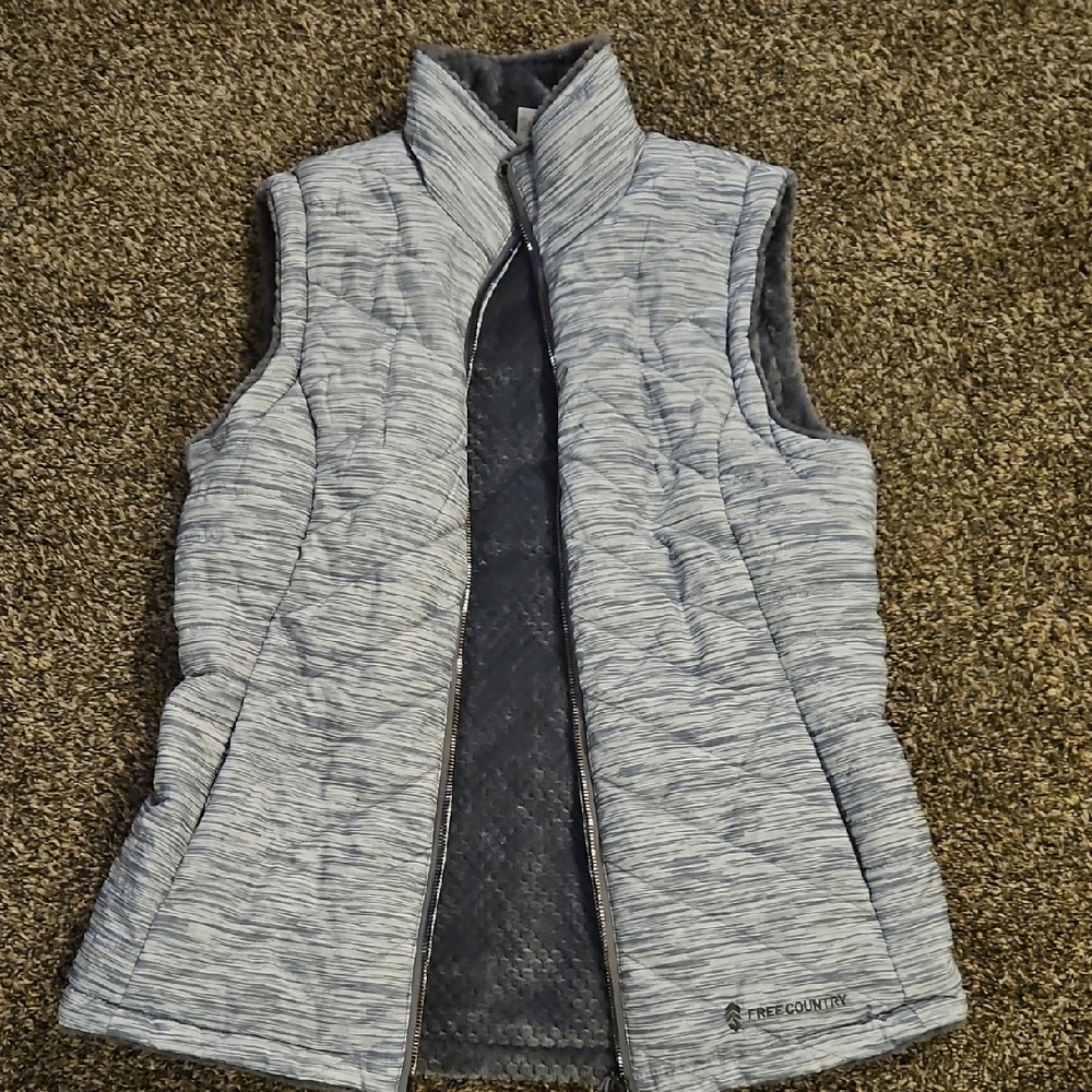 Free Country Gray Quilted Vest